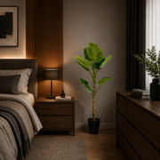 Plantă Artificială Tip Monstera Deliciosa, 8 frunze, 140 cm, Verde