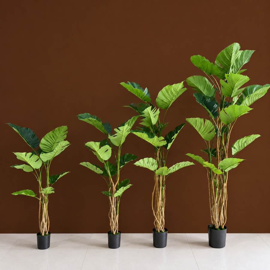 Plantă Artificială Tip Monstera Deliciosa, 17 frunze, 220 cm, Verde