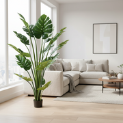 Plantă Artificială Tip Monstera Deliciosa, Cu Frunze Bogate, 180 cm, Verde
