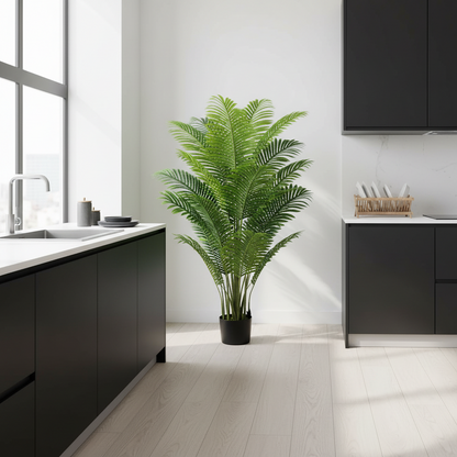 Plantă Artificială Tip Palmier Areca, 15 frunze, 150 cm, Verde