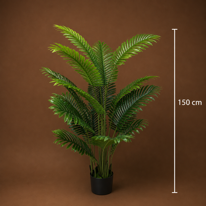 Plantă Artificială Tip Palmier Areca, 15 frunze, 150 cm, Verde