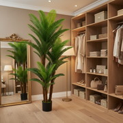 Planta Artificială Copac Tip Palmier, 3 Brate, 190 cm, Verde, cu Ghiveci