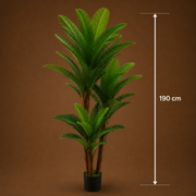 Planta Artificială Copac Tip Palmier, 3 Brate, 190 cm, Verde, cu Ghiveci
