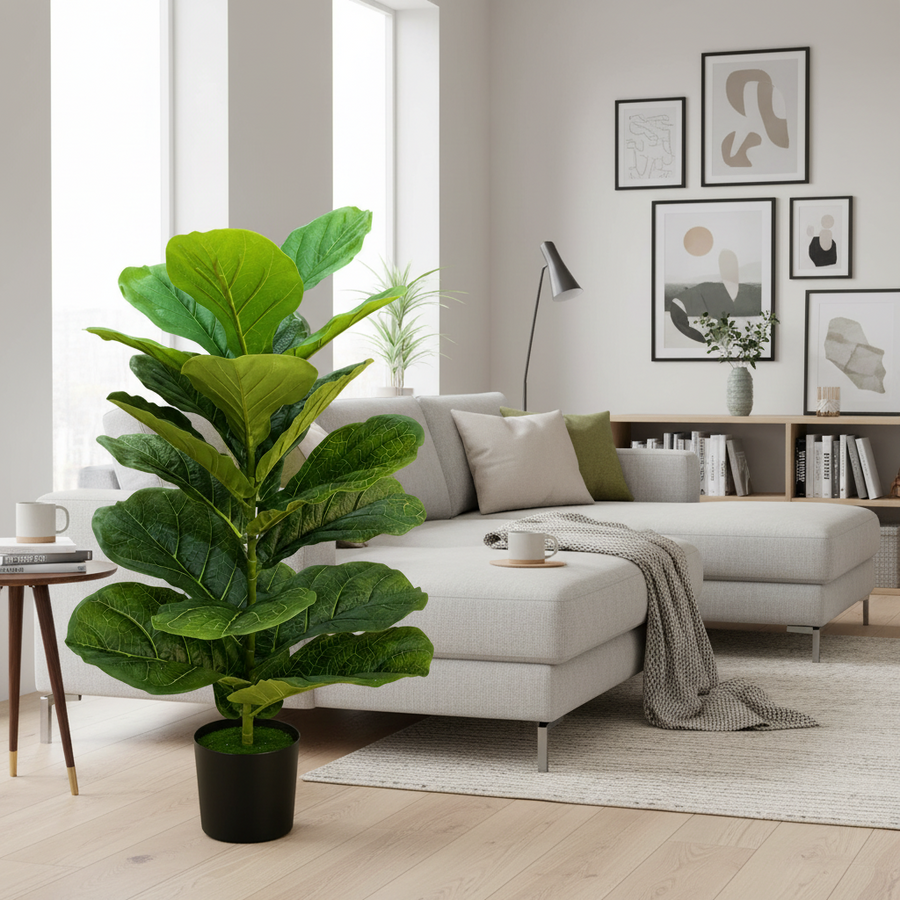Planta Artificială Copac Tip Smochin, 70 cm, Verde, cu Ghiveci