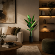 Plantă Artificială Tip Strelitzia Nicolai(Pasărea Paradisului), 150 cm, 10 frunze, Verde