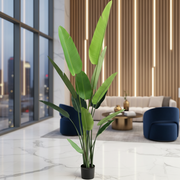 Plantă Artificială Tip Strelitzia Nicolai(Pasărea Paradisului), 250 cm, Verde