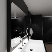 Rectangular LED Mirror, 100x60cm, Harmonie MotionGlow Marcello, De-fogging System, Clock & Thermometer, Cosmetic Magnifier, Dimable Marcello Mirrors Default Title Alessandro Design