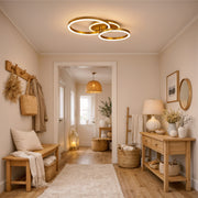LED Chandelier with Remote Control RINOVA 66W, 2 Circles, Cold/Warm/Neutral Light, Dimmable, Shiny Gold LED Chandeliers with Remote Control Default Title Alessandro Design