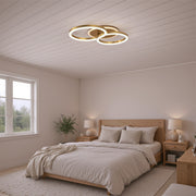 LED Chandelier with Remote Control RINOVA 66W, 2 Circles, Cold/Warm/Neutral Light, Dimmable, Shiny Gold LED Chandeliers with Remote Control Default Title Alessandro Design