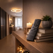 LED Chandelier with Remote Control RINOVA 66W, 2 Circles, Cold/Warm/Neutral Light, Dimmable, Shiny Gold LED Chandeliers with Remote Control Default Title Alessandro Design