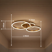 LED Chandelier with Remote Control RINOVA 66W, 2 Circles, Cold/Warm/Neutral Light, Dimmable, Shiny Gold LED Chandeliers with Remote Control Default Title Alessandro Design