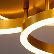 LED Chandelier with Remote Control RINOVA 66W, 2 Circles, Cold/Warm/Neutral Light, Dimmable, Shiny Gold LED Chandeliers with Remote Control Default Title Alessandro Design