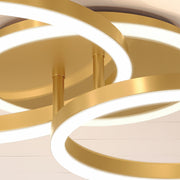 LED Chandelier with Remote Control RINOVA 66W, 2 Circles, Cold/Warm/Neutral Light, Dimmable, Shiny Gold LED Chandeliers with Remote Control Default Title Alessandro Design