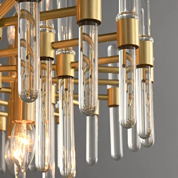 Candelabru Cristal CC850/480GD ,6xE14, 48X45cm, Inaltime Reglabila, Auriu Lucios, Inaltime Reglabila, Design Elegant, Metal si Cristal Candelabre Cristal Default Title Alessandro Design