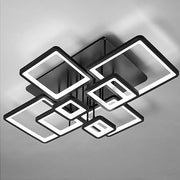 LED Chandelier with remote control ELLA 186W, 8 Squares, Cold/Warm/Neutral light, Dimmable, Black LED Chandeliers with Remote Control Default Title Alessandro Design