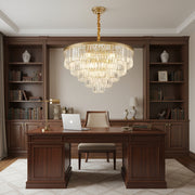 Crystal Chandelier CHAMBORD Eleganza 8xE14, Diameter 48cm, Matt Gold Crystal Chandeliers Default Title Alessandro Design