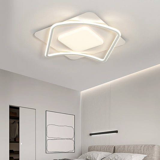 LED chandelier with remote control MODERNO 53W, 2 Squares, Cold/Warm/Neutral light, Dimmable, White LED chandelier with remote control Default Title Alessandro Design