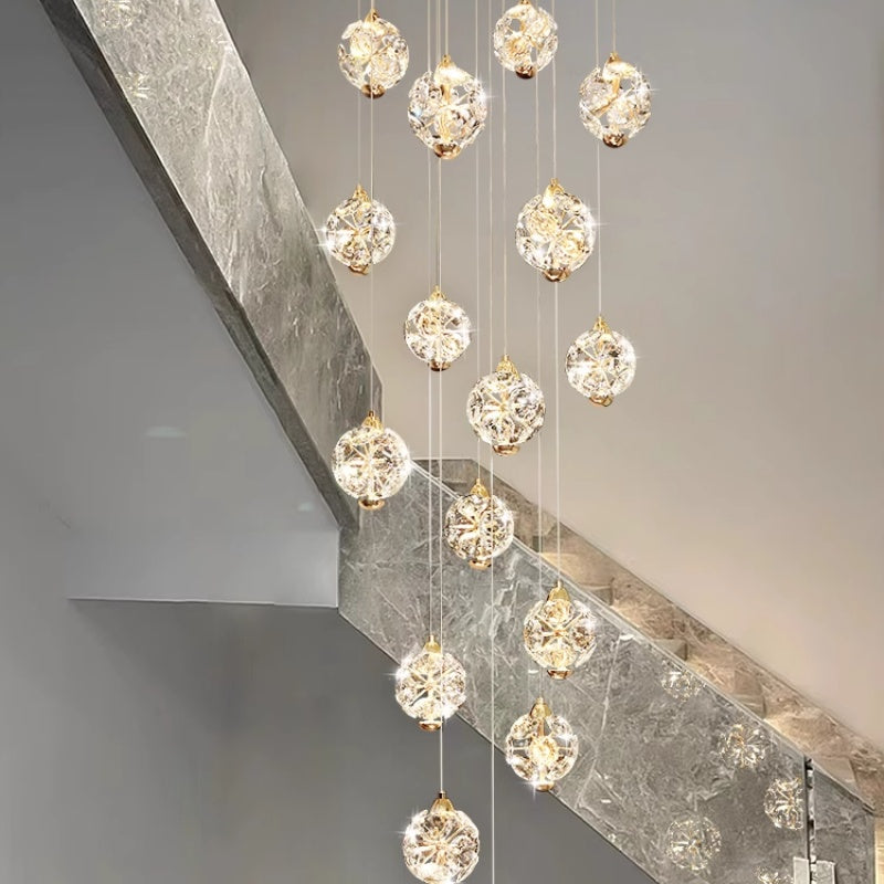 Crystal LED KILKENNY Culmino Chandelier, 144W, Neutral Light, Diameter 60cm, Gold Modern Chandeliers Default Title Alessandro Design
