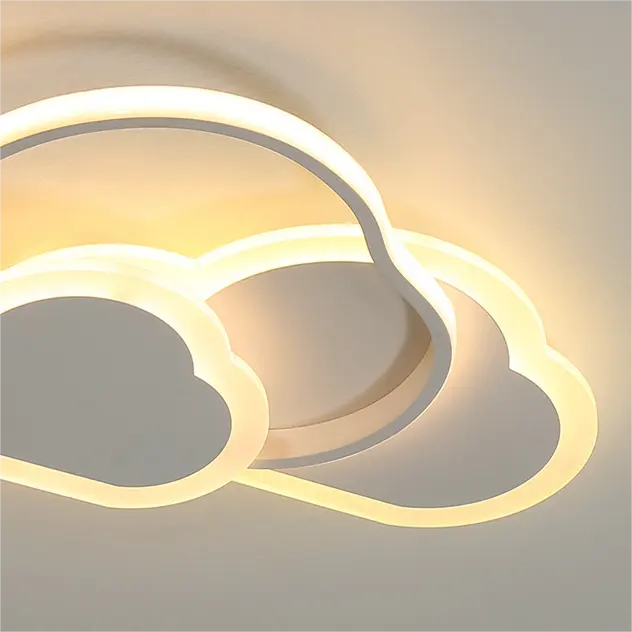 RIOKO LED Chandelier with Remote Control, 48W, 3 Clouds, Cold/Warm/Neutral light, Dimmable, White LED Chandeliers with Remote Control Default Title Alessandro Design