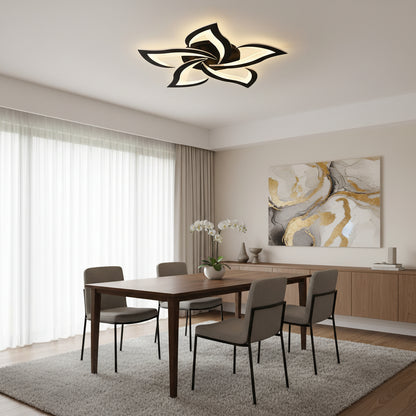 LED Chandelier LT660/5BK, 5 Elements, 54W, Light 3000/4000/6000K, Black, Adjustable Height