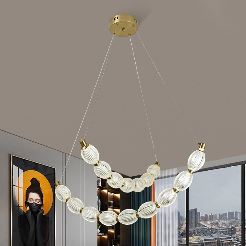 Lustra LED suspendata FAUSTO, 48W, lumina Rece/Calda/Neutra, Inaltime Reglabila, Auriu Lustre Moderne Default Title Alessandro Design