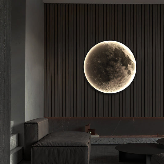 Decorative LED Wall Lamp with Remote Control, Moon 34W Diameter 50CM Warm Light Neutral Cold 3000/4000/6000K LED Chandeliers with Remote Control Default Title Alessandro Design