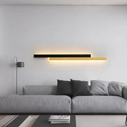 LINIUS LED Chandelier 29W, 2 Elements, Linear, Warm/Neutral/Cold Light, Gold Black Interior wall lights Default Title Alessandro Design