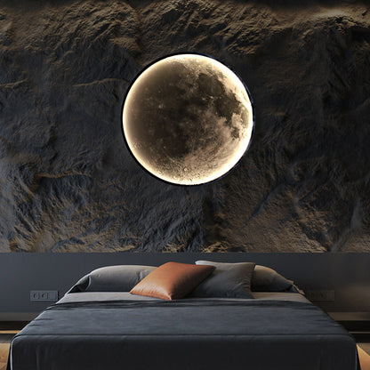 Decorative LED Wall Lamp with Remote Control, Moon 34W Diameter 50CM Warm Light Neutral Cold 3000/4000/6000K LED Chandeliers with Remote Control Default Title Alessandro Design