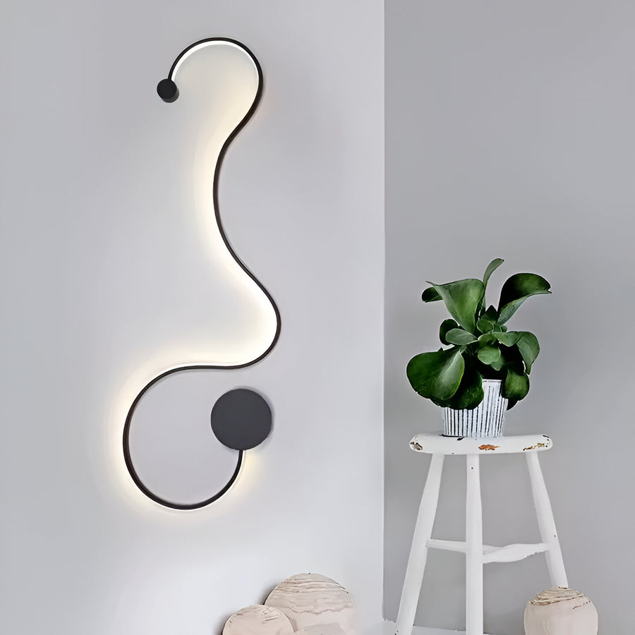 LED wall lamp Delilah 36W Decorative Cold/Warm/Neutral Light Metal and Black Silicone Indoor wall lamps Default Title Alessandro Design