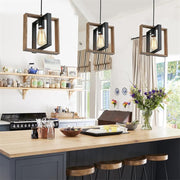 Lustra Vintage LV560/1BK, 1xE27, Rustic Barn, Lemn si Metal, Negru Lustre Vintage Default Title Alessandro Design