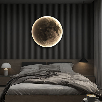 Decorative LED Wall Lamp with Remote Control, Moon 34W Diameter 50CM Warm Light Neutral Cold 3000/4000/6000K LED Chandeliers with Remote Control Default Title Alessandro Design