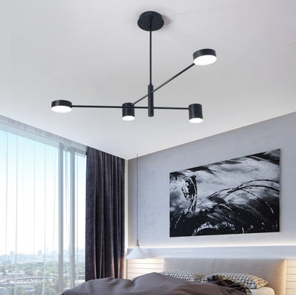 GALIOS LED Chandelier 48W, 4 Elements, Cold/Warm/Neutral light, Black Modern Chandeliers Default Title Alessandro Design