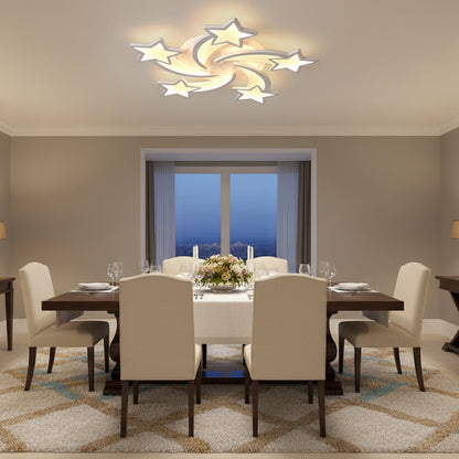 LED chandelier with remote control IPOMOEA 85W, 5 Stars, Cold/Warm/Neutral light, Dimmable, White LED chandelier with remote control Default Title Alessandro Design