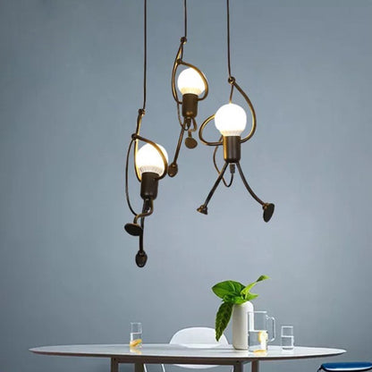 Lustra MODERNA, tip Pendul, FUNTASIA, Figurina, 3xE27, Inaltime Reglabila, Negru Lustre Industrial Default Title Alessandro Design