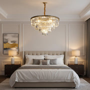 Crystal Chandelier CHAMBORD Eleganza 8xE14, Diameter 48cm, Matt Gold Crystal Chandeliers Default Title Alessandro Design