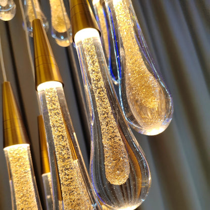 Suspended Crystal LED Chandelier, 39W, Justinian, Diameter 60cm, Adjustable Height, Gold, Metal and Crystal Cristal Chandeliers Default Title Alessandro Design