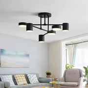 LED Chandelier GALIOS 26W, 6 Elements, Cold/Warm/Neutral light, Black Applied LED Chandeliers Default Title Alessandro Design
