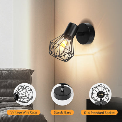 Lustra cu Abajur, GRACIE, Diamant, 1XE14, Negru, Metal Lustre Clasice Default Title Alessandro Design