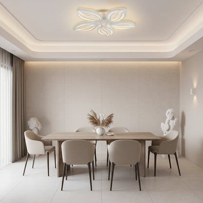 LED chandelier with remote control ORCHID 66W, 5 Petals, Cold/Warm/Neutral light, Dimmable, White LED chandelier with remote control Default Title Alessandro Design