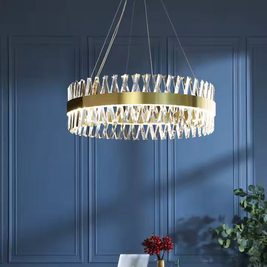 CASERTA Eleganza LED Chandelier with Remote Control, 54W, Dimmable, Diameter 50cm, Gold Crystal Chandeliers Default Title Alessandro Design