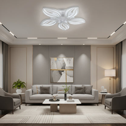 LED chandelier with remote control ORCHID 66W, 5 Petals, Cold/Warm/Neutral light, Dimmable, White LED chandelier with remote control Default Title Alessandro Design