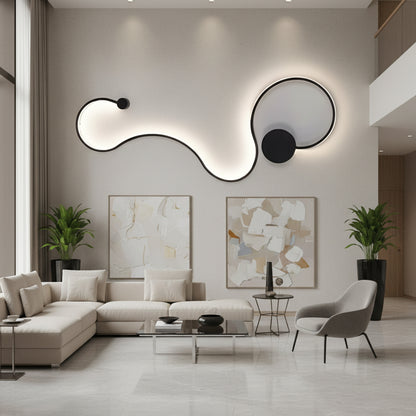LED wall lamp Delilah 36W Decorative Cold/Warm/Neutral Light Metal and Black Silicone Indoor wall lamps Default Title Alessandro Design