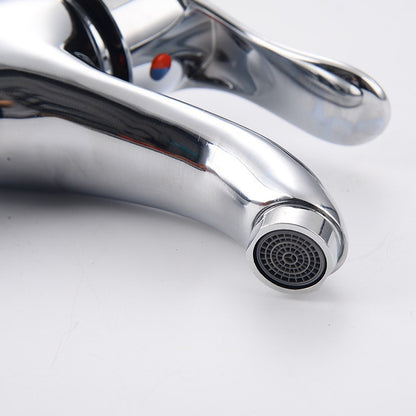 Basin Faucet with Fixed Spout, Alloy, Chrome, LV002 Bathroom Faucets Default Title Alessandro Design