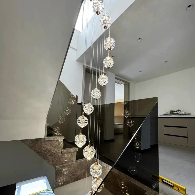 Crystal LED KILKENNY Culmino Chandelier, 144W, Neutral Light, Diameter 60cm, Gold Modern Chandeliers Default Title Alessandro Design