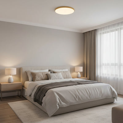 SOLIS LED ceiling light 47cm 48W Cold Light Gold