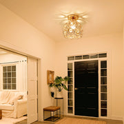 Vera Chandelier, 1xE27, D18H15cm, Gold, Metal and Crystal Classic Chandeliers Default Title Alessandro Design