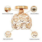 Vera Chandelier, 1xE27, D18H15cm, Gold, Metal and Crystal Classic Chandeliers Default Title Alessandro Design
