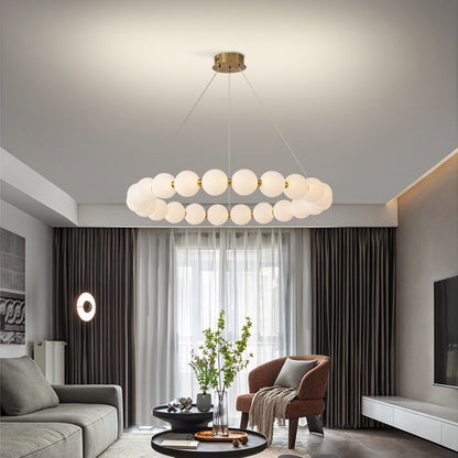 Celeste 42W Acrylic LED Hanging Chandelier with Remote Control, Dimmable, Warm/Neutral/Cool Light 3000K/4000K/6000K, Gold, Metal and Acrylic LED Chandeliers with Remote Control Default Title Alessandro Design