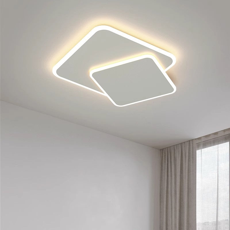 LED chandelier with remote control FUTURA LUMINA 66W, 2 Squares, Cold/Warm/Neutral light, Dimmable, White LED chandelier with remote control Default Title Alessandro Design
