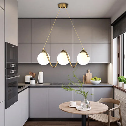 LOFT Haven Chandelier, 3x G9, White Gold, Metal, Adjustable Height, Modern Modern Chandeliers Default Title Alessandro Design